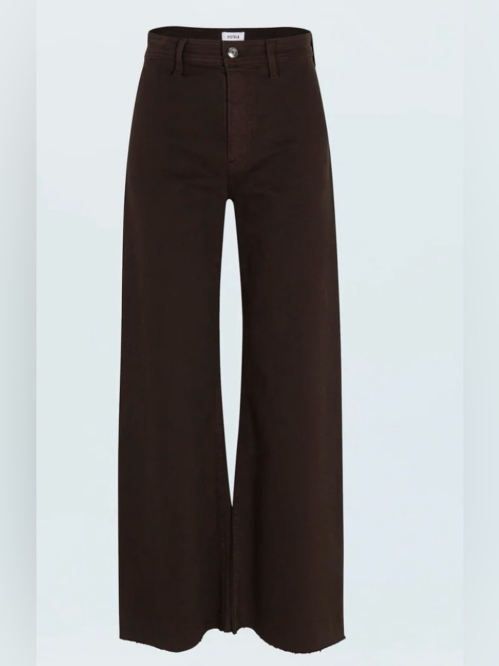 High-Rise Wide Leg Pants — Dark Brown